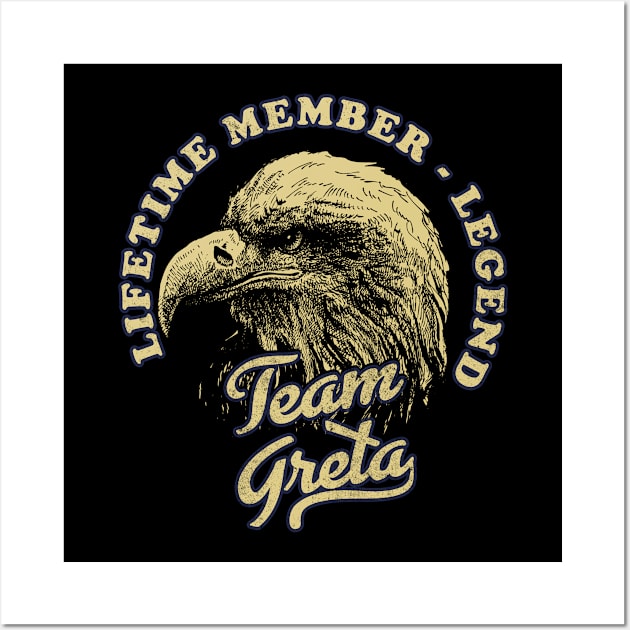 Greta Name - Lifetime Member Legend - Eagle Wall Art by Stacy Peters Art